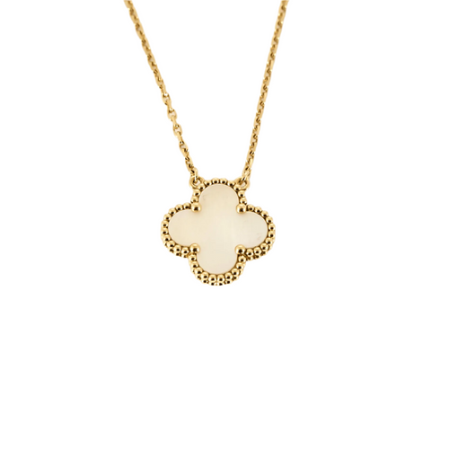 Collier VAN CLEEF & ARPELS - Vintage Alhambra - Collier en or jaune et nacre 58 Facettes DV16288-3