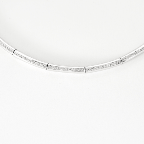 Collier Collier en or gris et diamants 58 Facettes DV0665-7