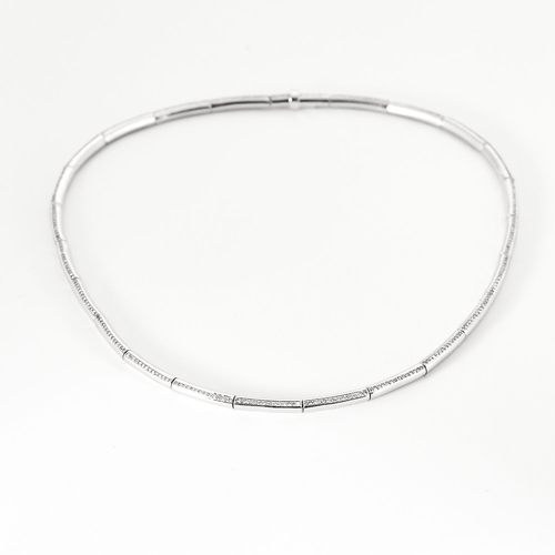 Collier Collier en or gris et diamants 58 Facettes DV0665-7