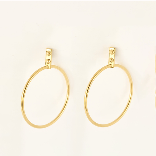 LOUIS VUITTON - Paire d'anneaux d'oreilles en or jaune