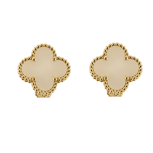 Boucles d'oreilles VAN CLEEF & ARPELS - Vintage Alhambra - Paire de boucles d'oreilles en or rose et nacre 58 Facettes DV16288-4