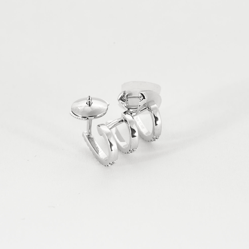 Boucles d'oreilles MESSIKA - Multi-Créoles Gatsby en or gris et diamants 58 Facettes DV15694-2