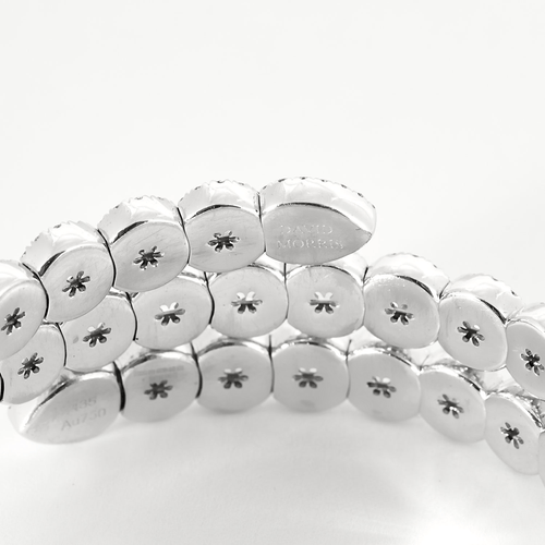 Bracelet David Morris - Bracelet en or gris diamants 58 Facettes DV16301-4