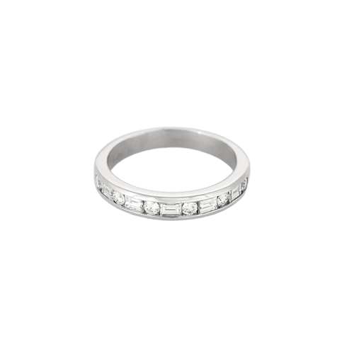 Bague 54 TIFFANY - Alliance en platine et diamants 58 Facettes DV16002-1
