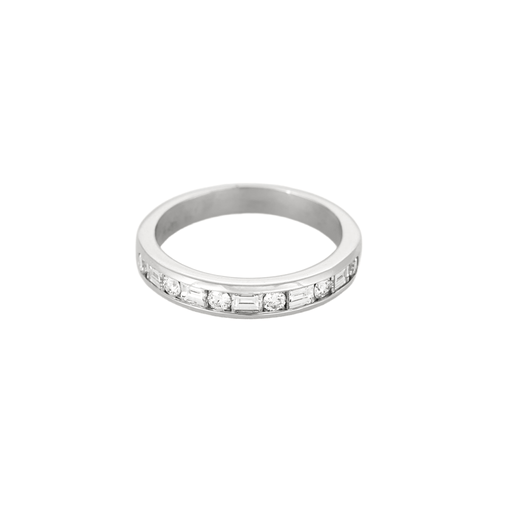 Bague 54 TIFFANY - Alliance en platine et diamants 58 Facettes DV16002-1