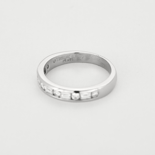 Bague 54 TIFFANY - Alliance en platine et diamants 58 Facettes DV16002-1