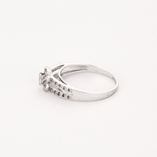 Bague 56 Mauboussin - Chance of Love n°2 - Bague en or blanc, diamant et rubis 58 Facettes DV16158-1