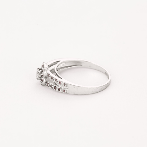 Bague 56 Mauboussin - Chance of Love n°2 - Bague en or blanc, diamant et rubis 58 Facettes DV16158-1