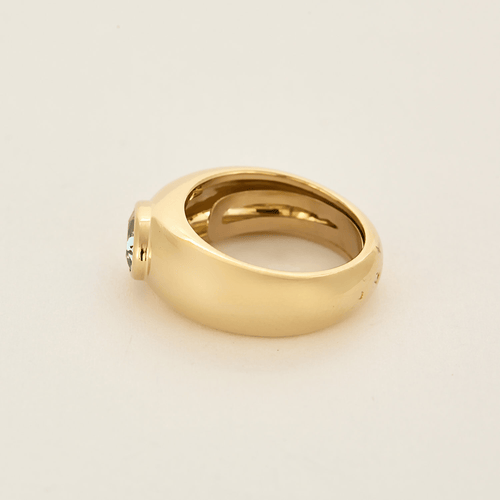 Bague 53 Bague en or jaune et aigue marine 58 Facettes DV16005-1