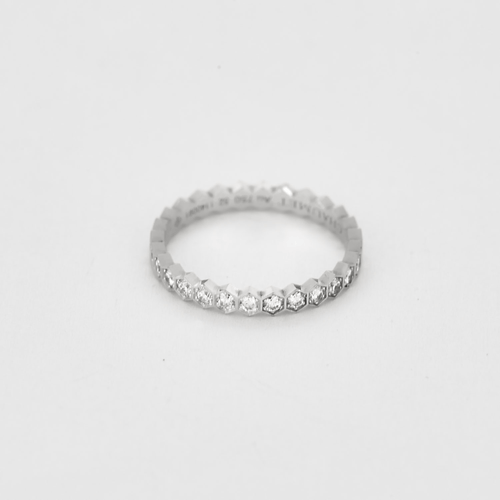 Bague 52 CHAUMET - Bague Bee - Alliance en or gris et diamants 58 Facettes DDV15764-4