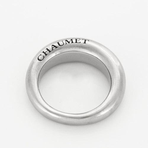 Bague 58 CHAUMET - Bidendum - Bague jonc en or gris 58 Facettes DV15727-3