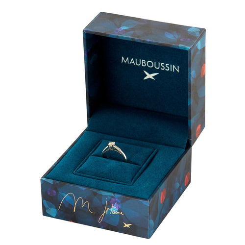 Bague 50 MAUBOUSSIN - "Tu es le sel de ma vie n°3 " - Bague or blanc et diamants 58 Facettes DV16108-1