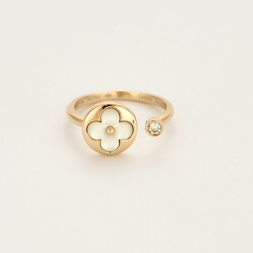 Bague 51 Louis Vuitton - Bague Mini Sun Color Blossom, or rose, nacre et diamant 58 Facettes DV15412-2