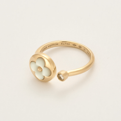 Bague 51 Louis Vuitton - Bague Mini Sun Color Blossom, or rose, nacre et diamant 58 Facettes DV15412-2