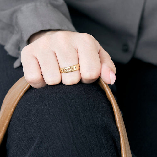 Bague 55 Bague en or jaune 58 Facettes DV16032-5