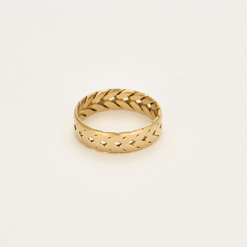 Bague 55 Bague en or jaune 58 Facettes DV16032-5