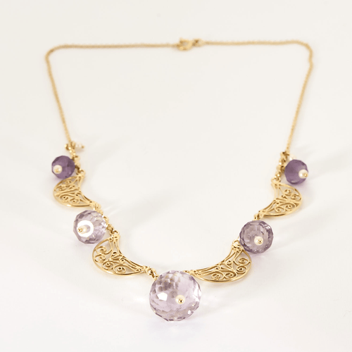 Collier Collier en or jaune et améthyste 58 Facettes DV16287-1