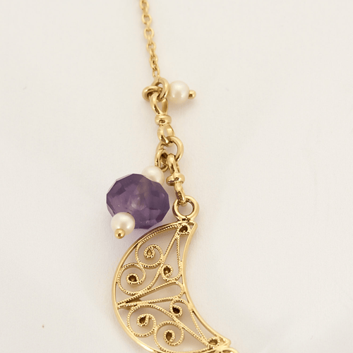 Collier Collier en or jaune et améthyste 58 Facettes DV16287-1