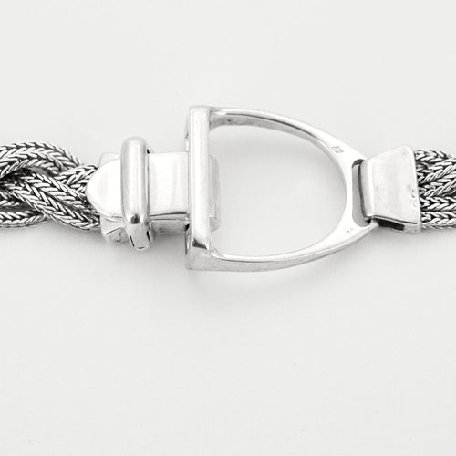 Collier HERMES - Sellier - Collier en argent 58 Facettes DV16165-1