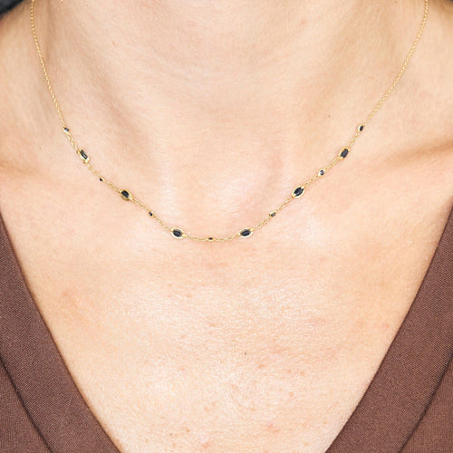 Collier Collier en or jaune et saphirs 58 Facettes DV5390-15