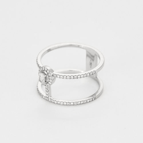 Bague 55 Bague Messika "Glam'Azone" or blanc, diamants. 58 Facettes DV3020-24