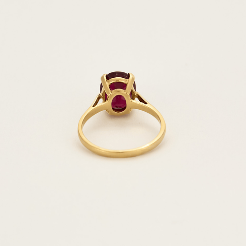 Bague 53 Bague en or jaune et tourmaline rose 58 Facettes DV4845-10