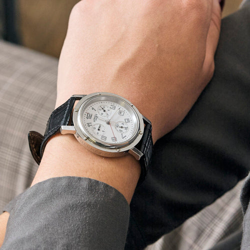 Montre HERMÈS - CLIPPER CHRONO - Montre en acier 58 Facettes DV16294-1