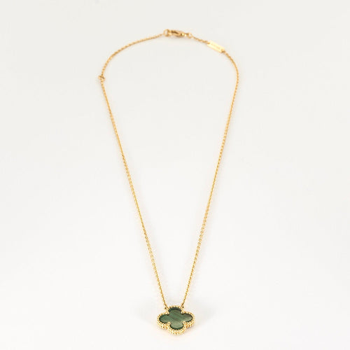 Pendentif VAN CLEEF & ARPELS -  Pendentif Vintage Alhambra en or jaune et malachite 58 Facettes DV0830-21