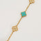VAN CLEEF & ARPELS - Rare sautoir Vintage Alhambra en or jaune, turquoise et diamants