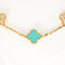 VAN CLEEF & ARPELS - Rare sautoir Vintage Alhambra en or jaune, turquoise et diamants
