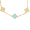VAN CLEEF & ARPELS - Rare sautoir Vintage Alhambra en or jaune, turquoise et diamants