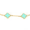 Collier VAN CLEEF & ARPELS - Sautoir Vintage Alhambra en or jaune et turquoise 58 Facettes DV0830-25