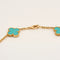 Collier VAN CLEEF & ARPELS - Sautoir Vintage Alhambra en or jaune et turquoise 58 Facettes DV0830-25