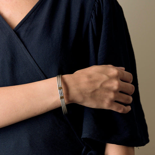 Bracelet FRED - Force 10  - Bracelet en acier et or jaune 58 Facettes DV14876-1