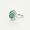 Bague 52 Bague en platine, émeraude et diamants 58 Facettes DV11451-9