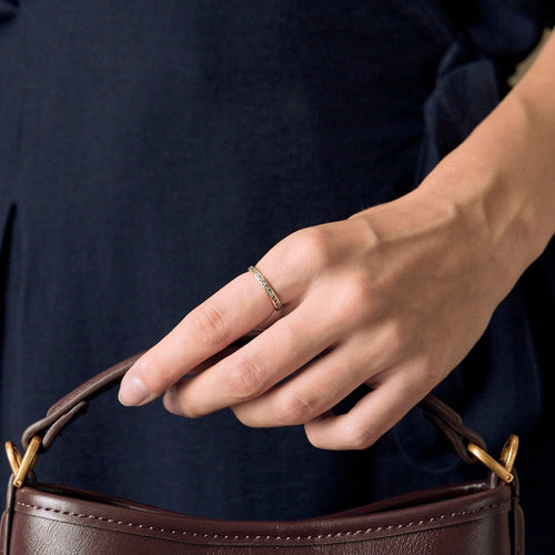 Bague 50 Alliance en or et diamants 58 Facettes DV16936-1