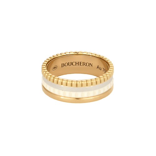 Bague 53 BOUCHERON - Quatre white édition small - Bague trois ors et PVD 58 Facettes DV6743-2