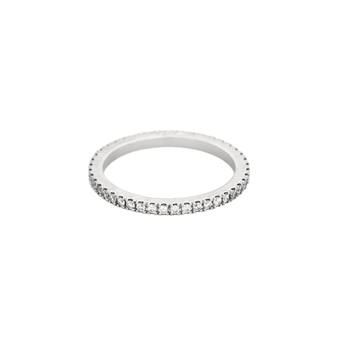 Bague 52 Alliance en or gris et diamants 58 Facettes DV16987-3