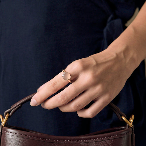 Bague 52 POMELLATO - Nudo- Classic - Bague en or rose et quartz rose 58 Facettes DV16987-1