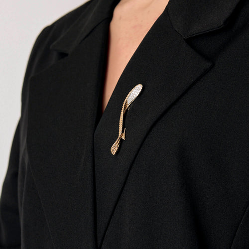 Broche STERLÉ - Broche en or jaune et diamants 58 Facettes DV17165-1