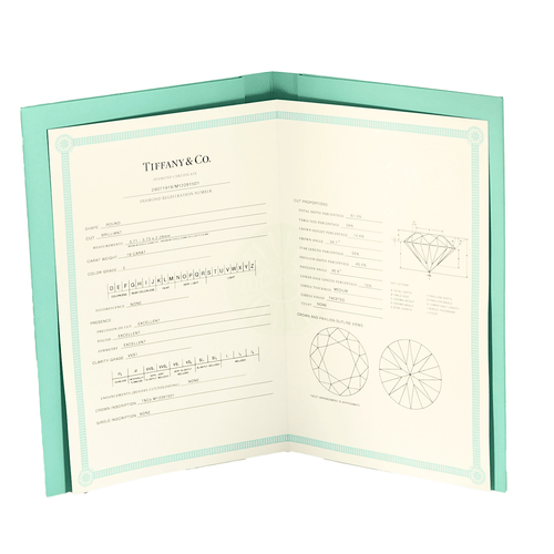 Bague 52 Tiffany & Co. Bague Solitaire en platine et diamant 58 Facettes DV17242-1