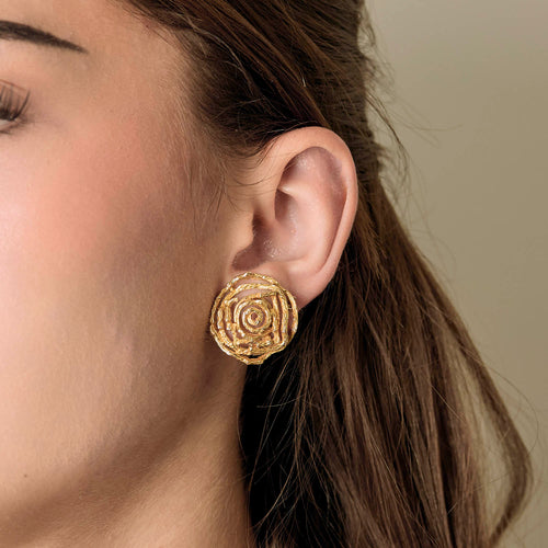 Boucles d'oreilles CHAUMET – Labyrinthe pour l'Arcade - Demi-parure à transformation en or jaune et or gris 58 Facettes DV17159-4