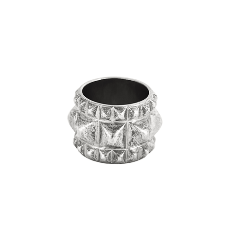 Bague 51 HERMES - Bague clouté en Argent 58 Facettes DV17381-1-51-3