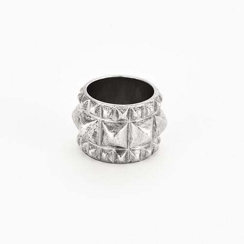 Bague 51 HERMES - Bague clouté en Argent 58 Facettes DV17381-1-51-3