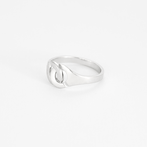 Bague 54 Dinh Van-  "Menottes" R8- Bague en or gris 58 Facettes DV16733-1