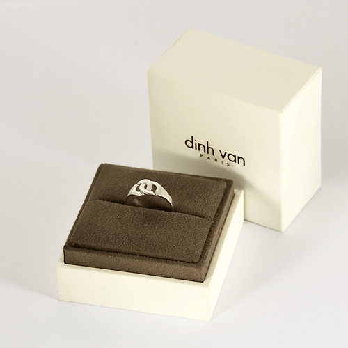 Bague 54 Dinh Van-  "Menottes" R8- Bague en or gris 58 Facettes DV16733-1