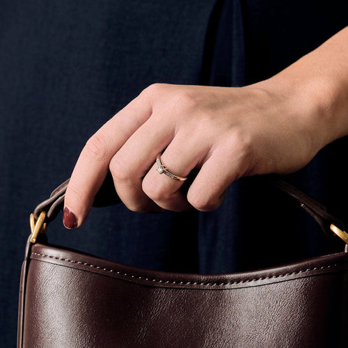 Bague 53.5 Mauboussin - Tu es le Sel de ma vie N°2 - Bague Solitaire en or gris et diamants 58 Facettes DV13082-3-535-3