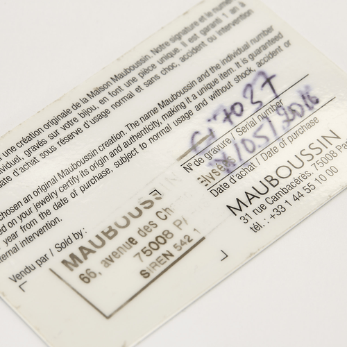 Bague 53.5 Mauboussin - Tu es le Sel de ma vie N°2 - Bague Solitaire en or gris et diamants 58 Facettes DV13082-3-535-3