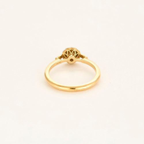 Bague 50 Bague Solitaire à motif de fleur en or jaune et diamants 58 Facettes DV17415-1-50-2