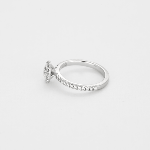 Bague 49.5 DE BEERS - AURA - Bague Solitaire en platine et diamants 58 Facettes DV17389-2-495-2